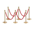 red velvet rope and crown control barriers
