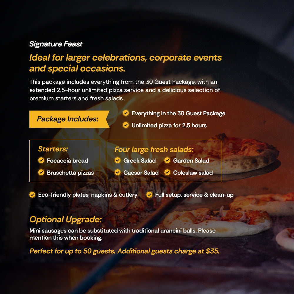 Wood Fire Pizza Catering Packages