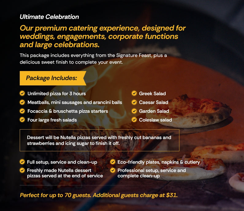 Wood Fire Pizza Catering Packages