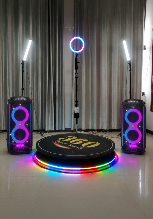 360 Photo Booth, Boom Box & JBL Lights Bundle