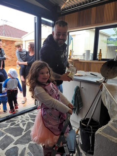 kids pizza making and cooking